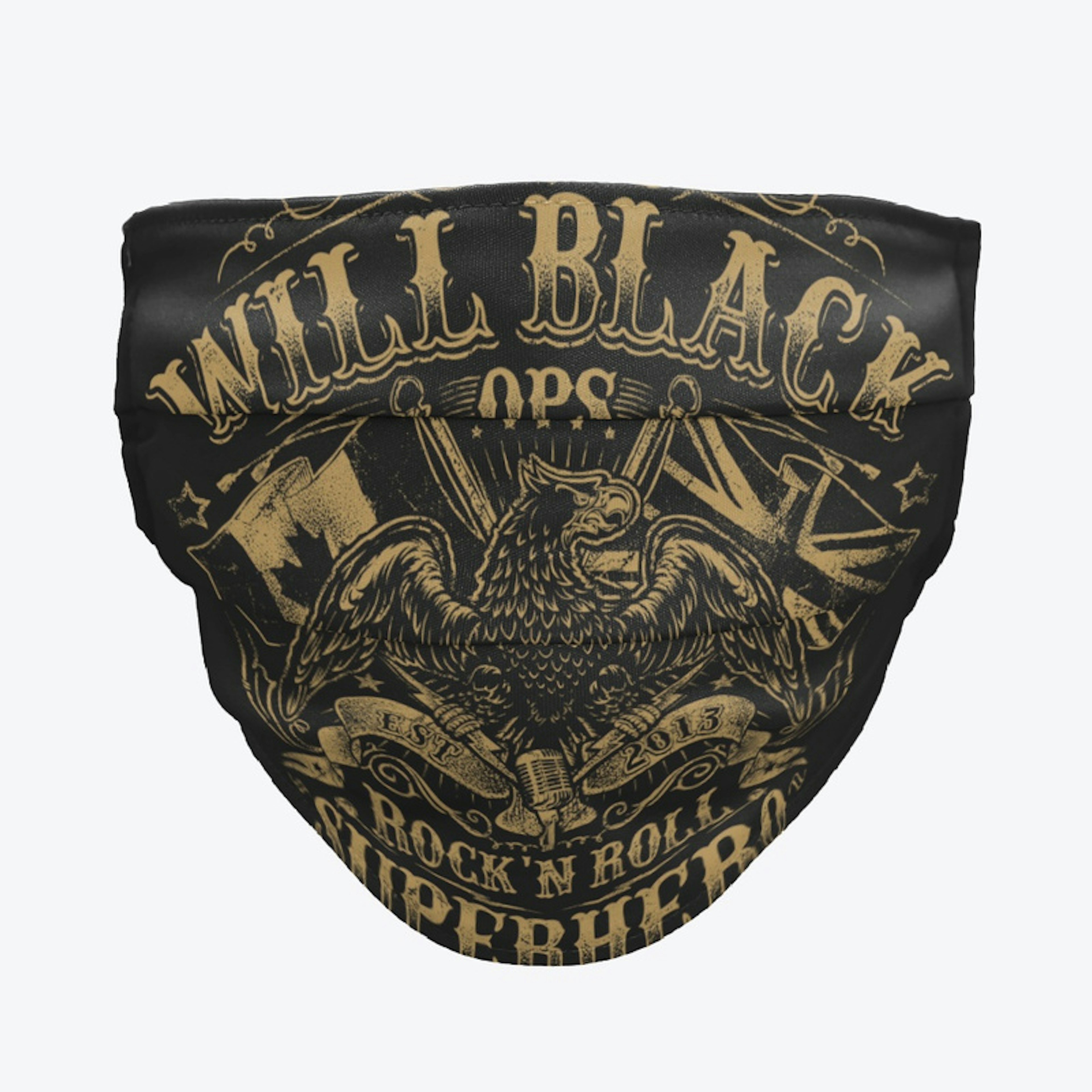 Will Black 'OPS' cloth facemask 1